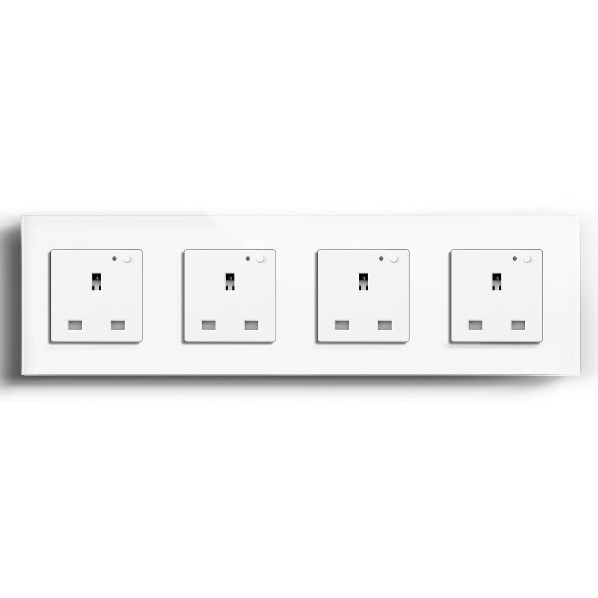BSEED Smart WiFi UK Standards Wall Sockets with Metering Power Outlets & Sockets Bseedswitch white Quadruple
