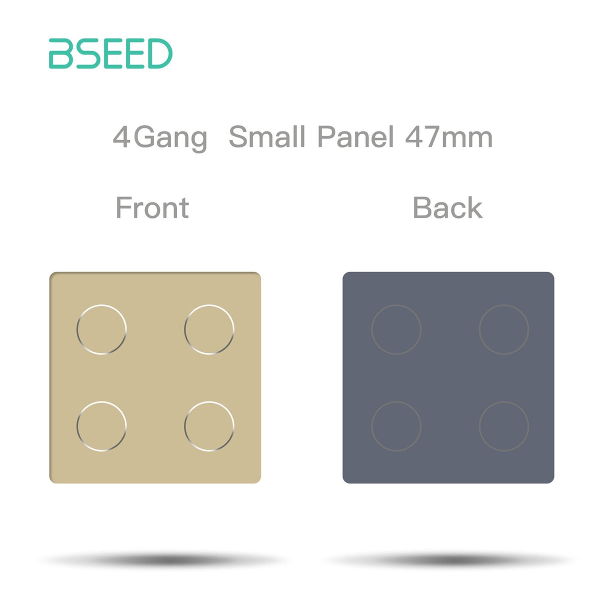 Bseed 47mm Glass Panel Switch DIY Part With Or Without Icon Bseedswitch Golden Touch 4Gang Switch icon Panel