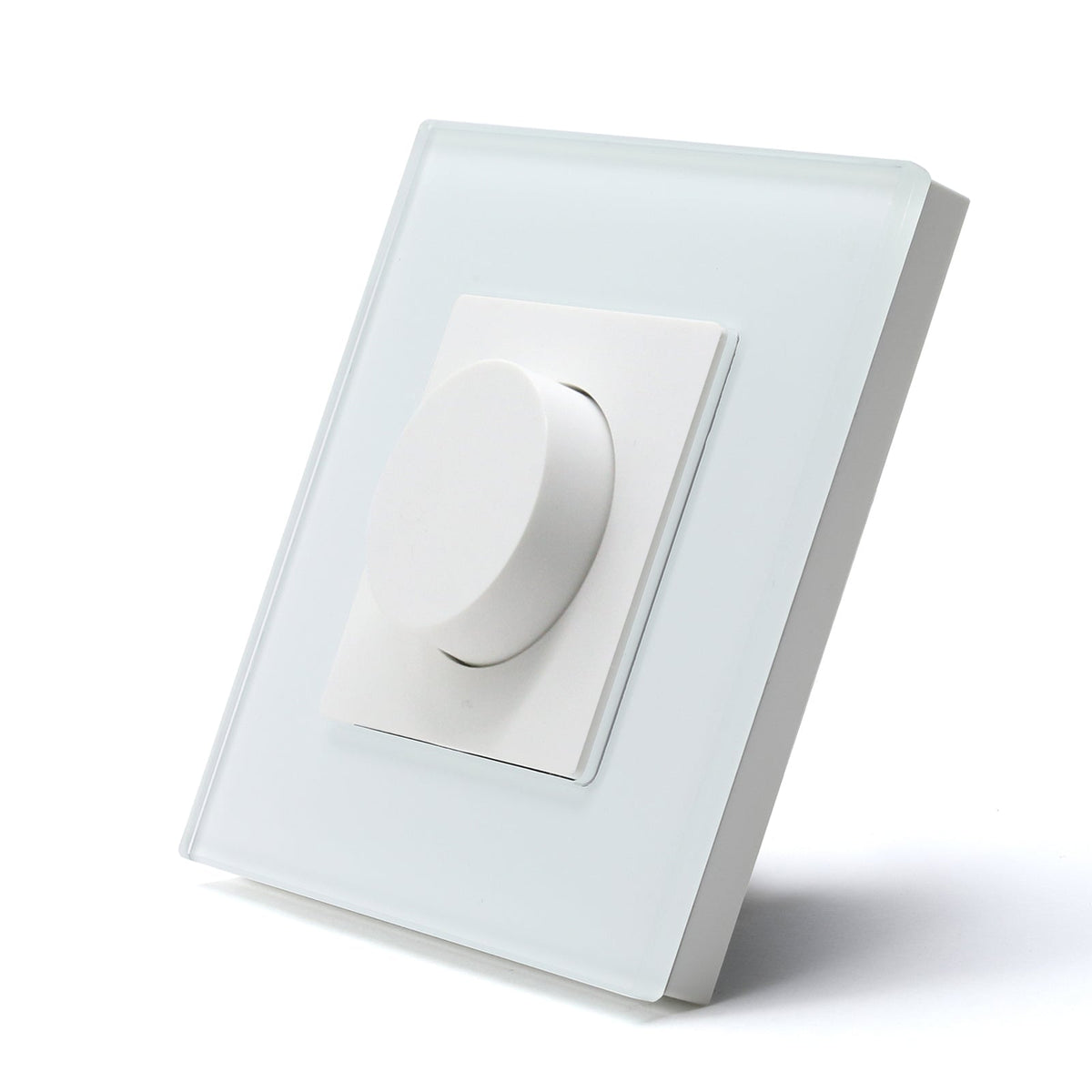 BSEED Push Button Dimmer Light Switch Speed Regulating Switch Fan Switch Glass Mechanical LED Dimmable Switches Light Switches Bseedswitch White