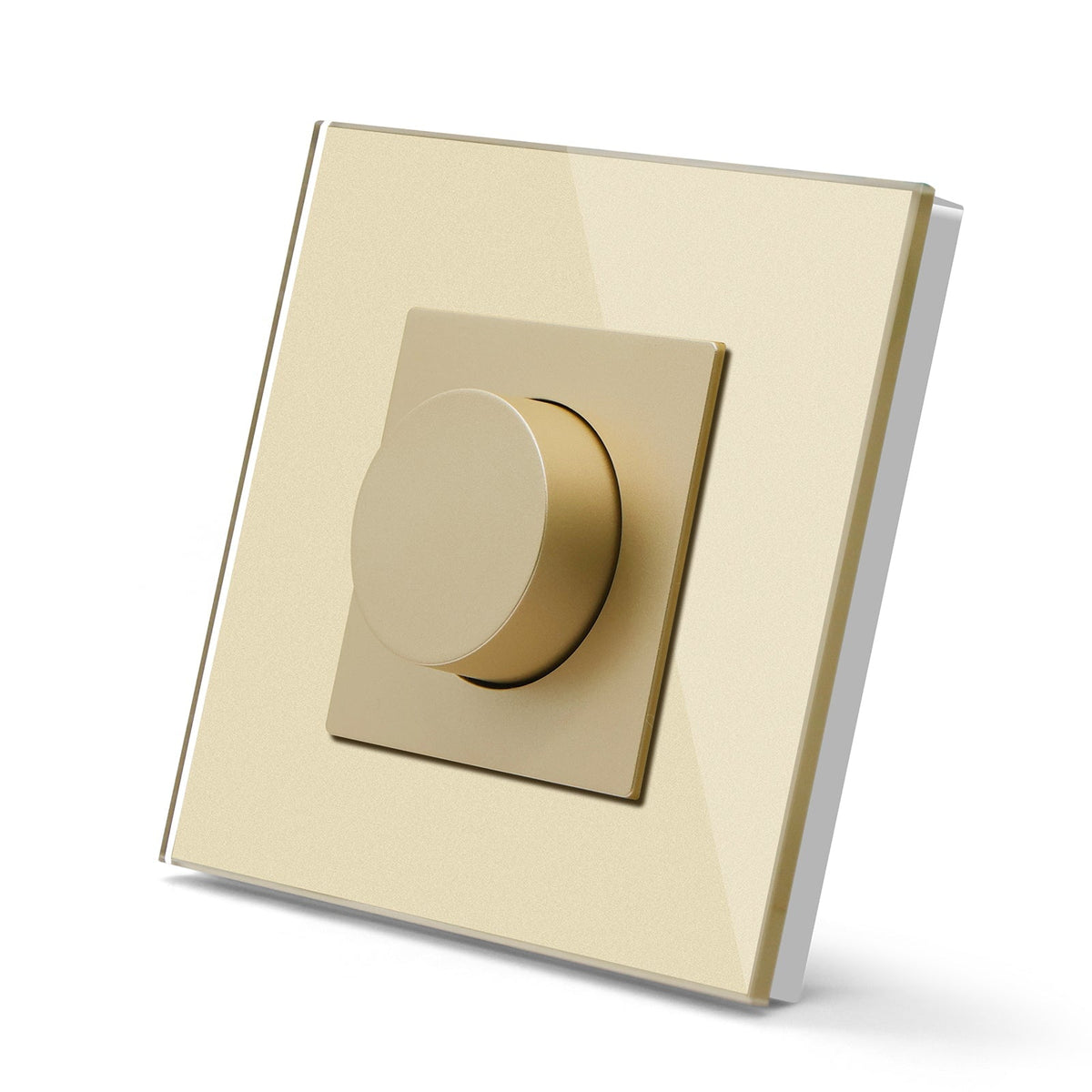 BSEED Push Button Dimmer Light Switch Speed Regulating Switch Fan Switch Glass Mechanical LED Dimmable Switches Light Switches Bseedswitch Gold