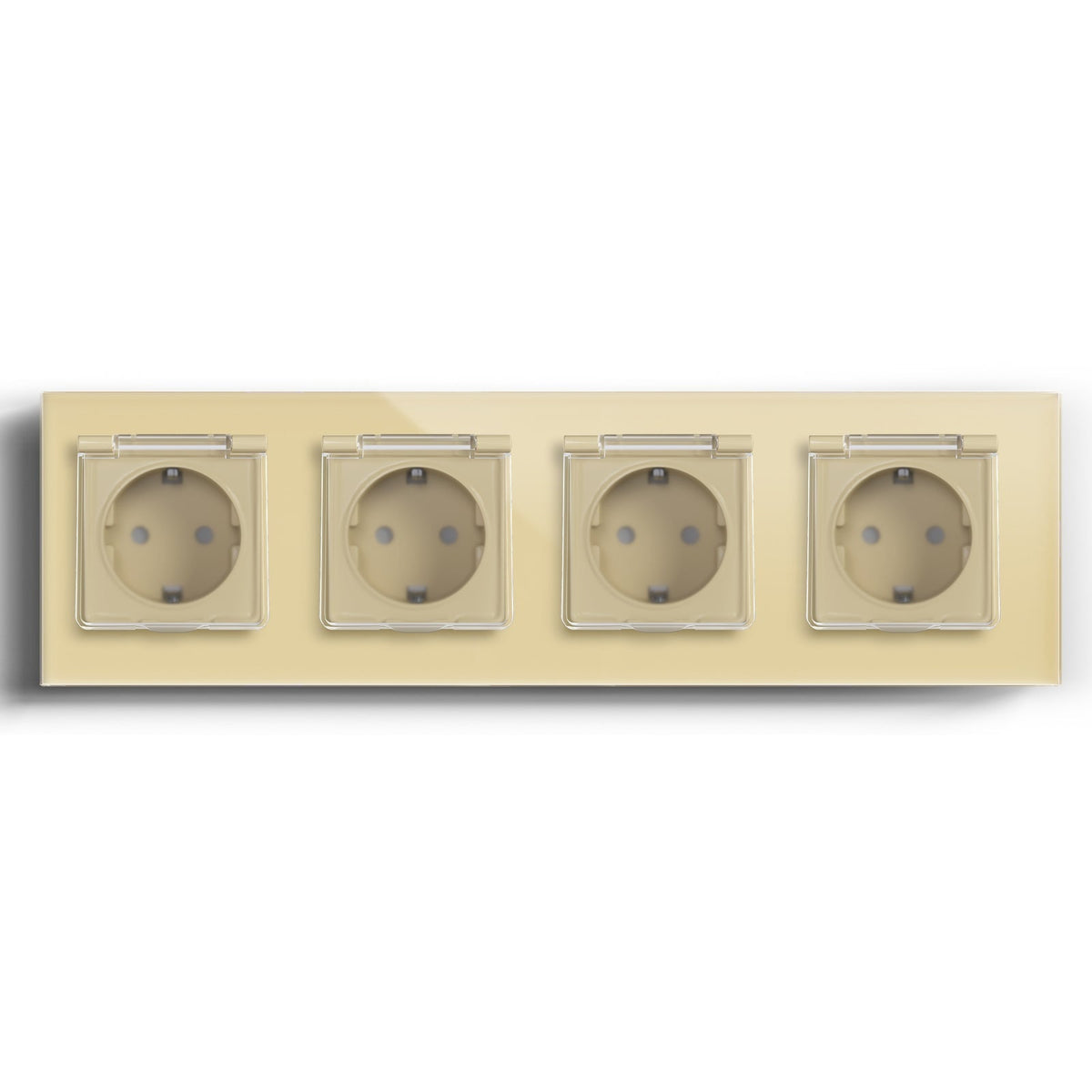 Bseed Waterproof Socket EU Standard Power Outlets & Sockets Bseedswitch Gold Quadruple