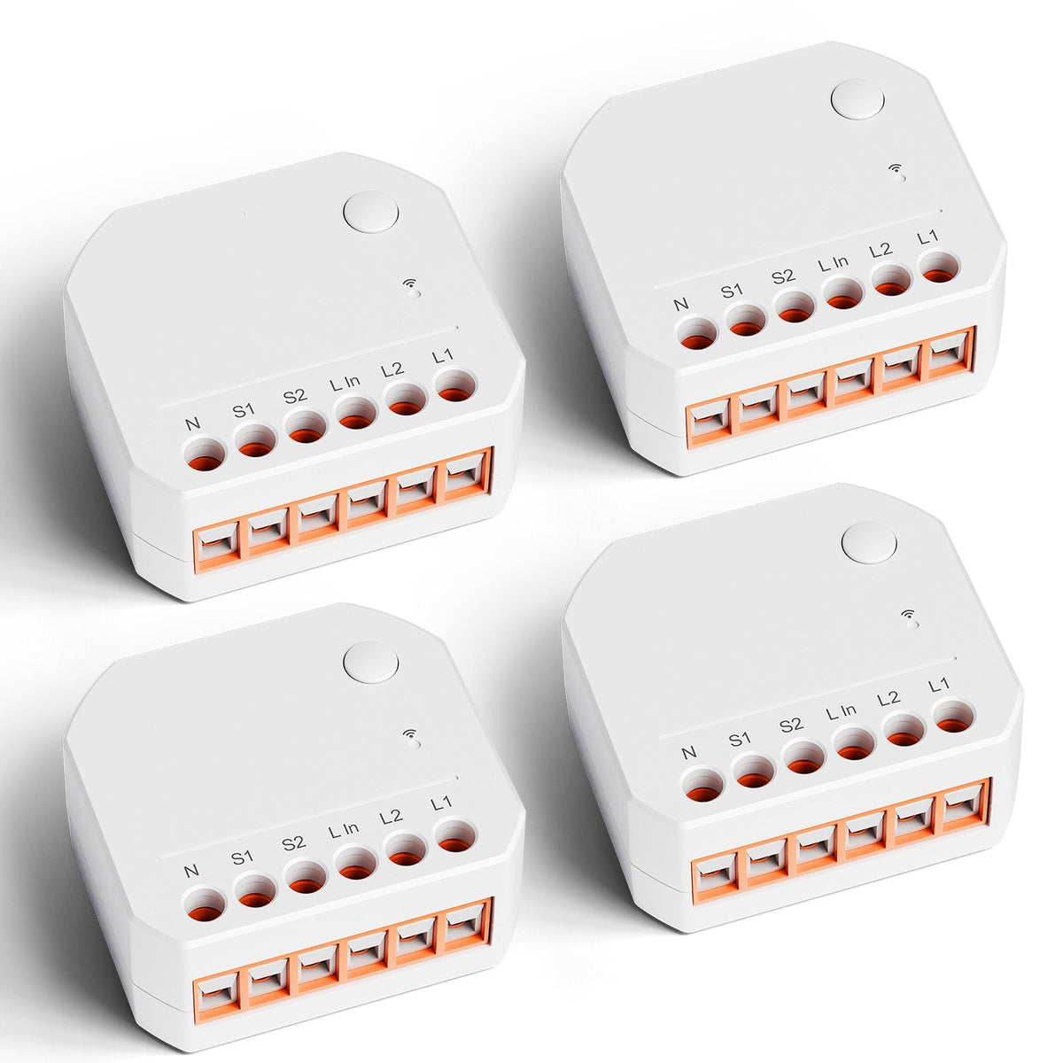 BSEED Smart WiFi Switch Module Work with Tuya Light Switches Bseedswitch 2 Gang 1 Way 4 PCS/Pack