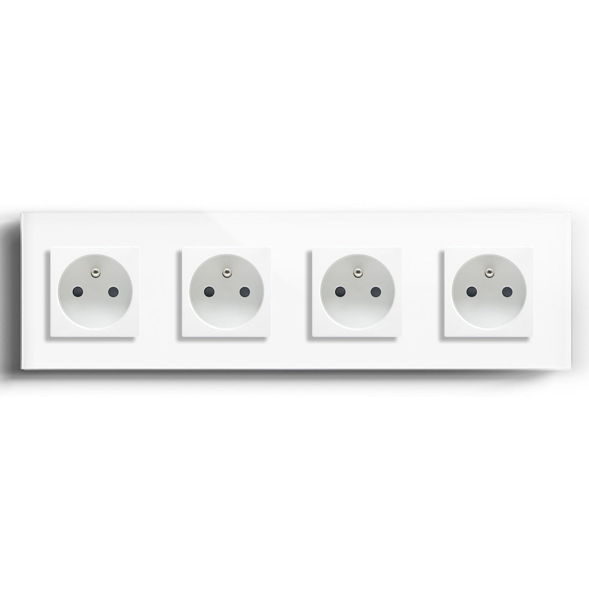 BSEED FR Wall Sockets Power Outlets Kids Protection 16A Wall Plates & Covers Bseedswitch white Quadruple