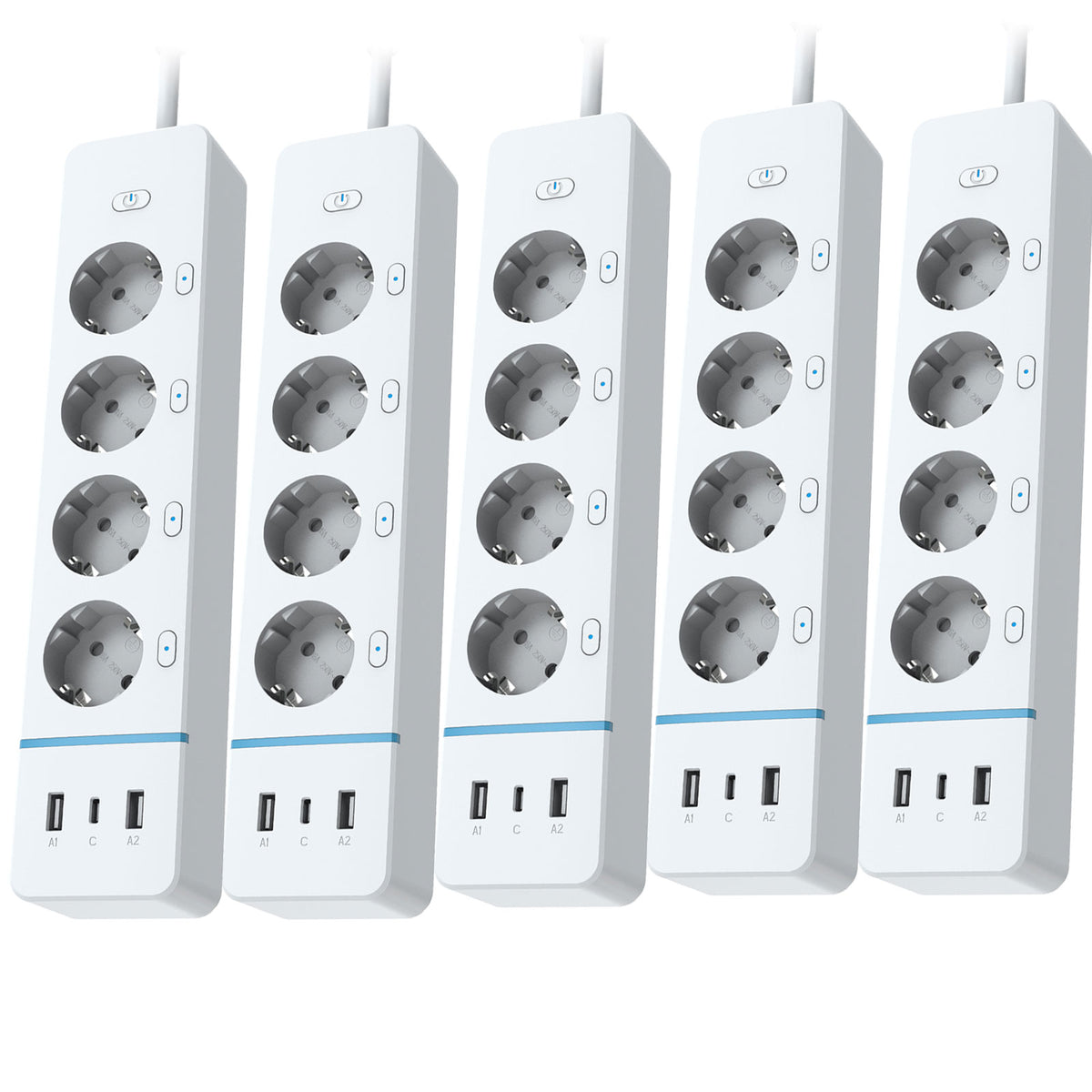 El enchufe WiFi inteligente BSEED con monitoreo de energía USB de 30W y los puertos Type-C funcionan con Alexa y Google