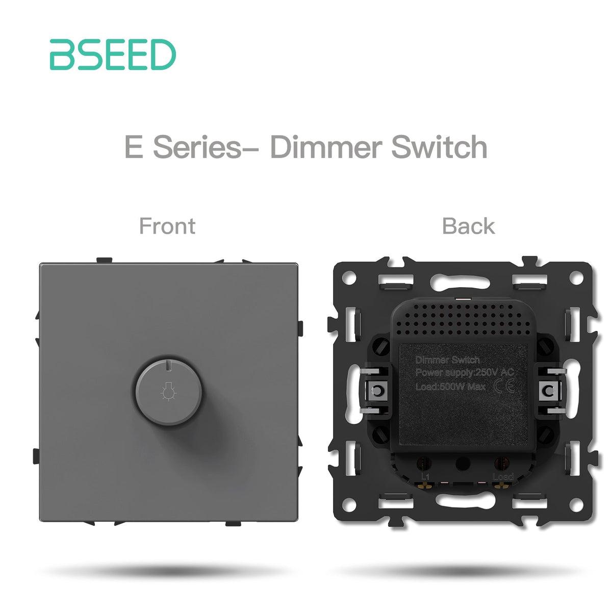 Grand Series DIY Part Customized free combinations Plastic Panels Grey Color Power Outlets & Sockets Bseedswitch Dimmer Switch 500W