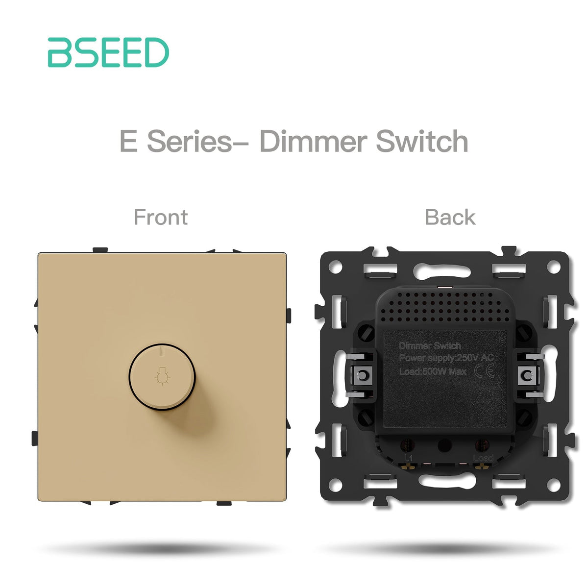 Grand Series DIY Part Customized free combinations Plastic Panels Gold Color Power Outlets & Sockets Bseedswitch Dimmer Switch 500W