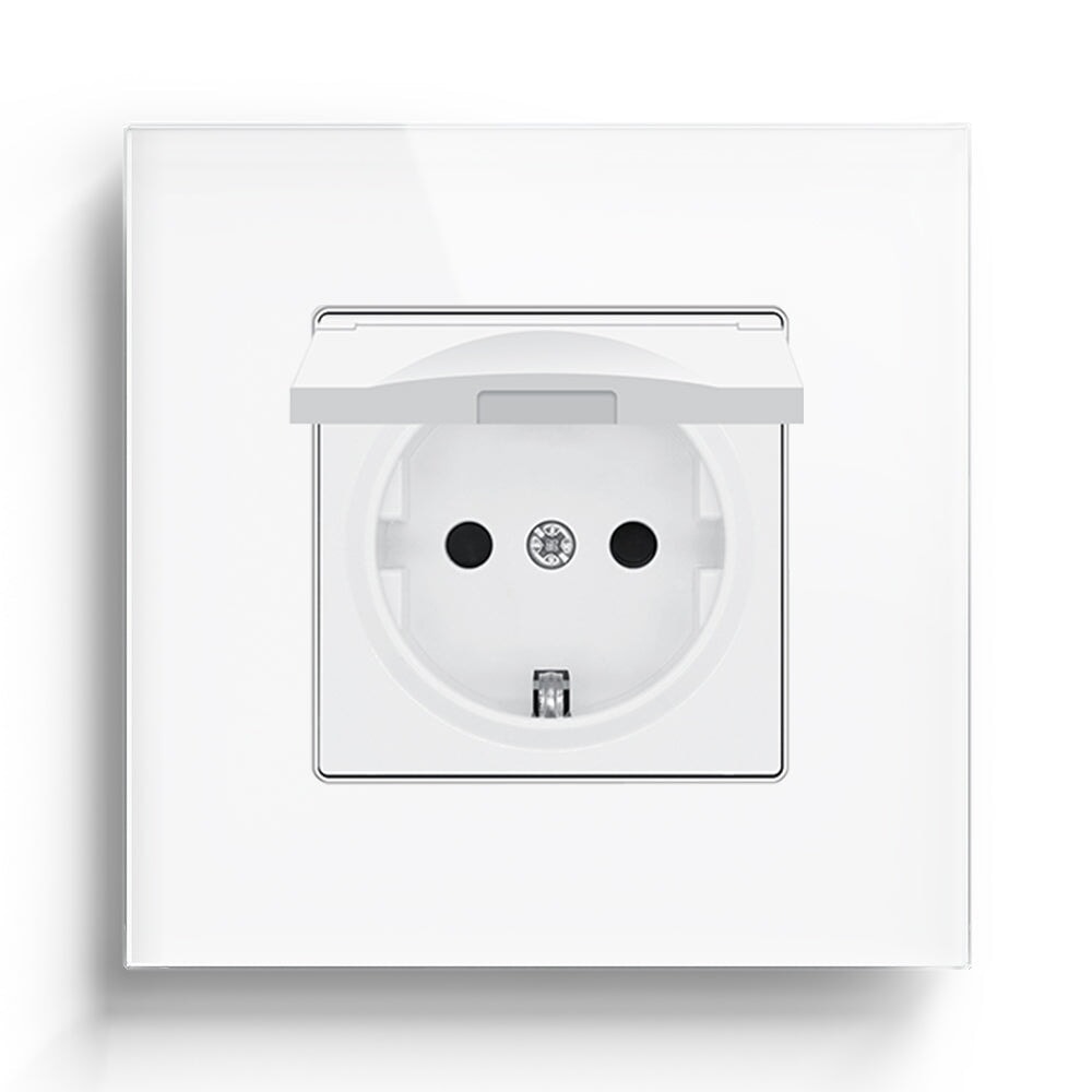 Bseed Waterproof Socket EU Standard Glass Panel with Claw technology Power Outlets & Sockets Bseedswitch