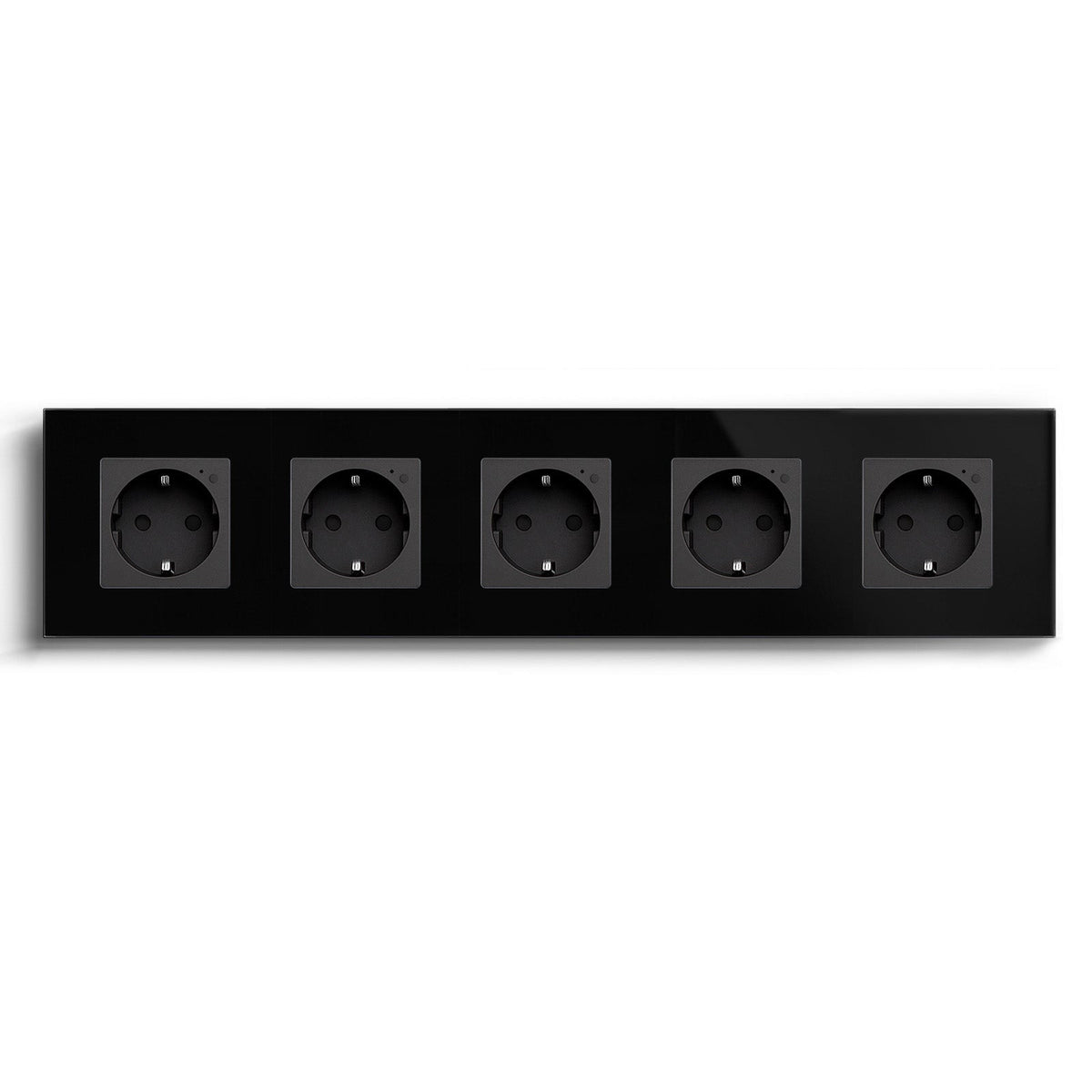 BSEED ZigBee EU Wall Sockets Power Outlets Kids Protection Wall Plates & Covers Bseedswitch black Quintuple