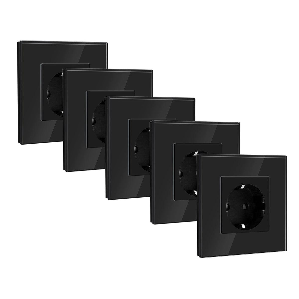 BSEED EU Wall Sockets Power Outlets Glass Panel 16A Multiple packaging Power Outlets & Sockets Bseedswitch