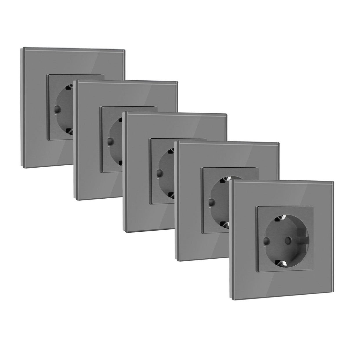 BSEED EU Wall Sockets Power Outlets Glass Panel 16A Multiple packaging Power Outlets & Sockets Bseedswitch