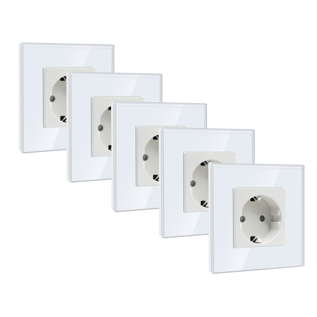 BSEED EU Wall Sockets Power Outlets Glass Panel 16A Multiple packaging Power Outlets & Sockets Bseedswitch
