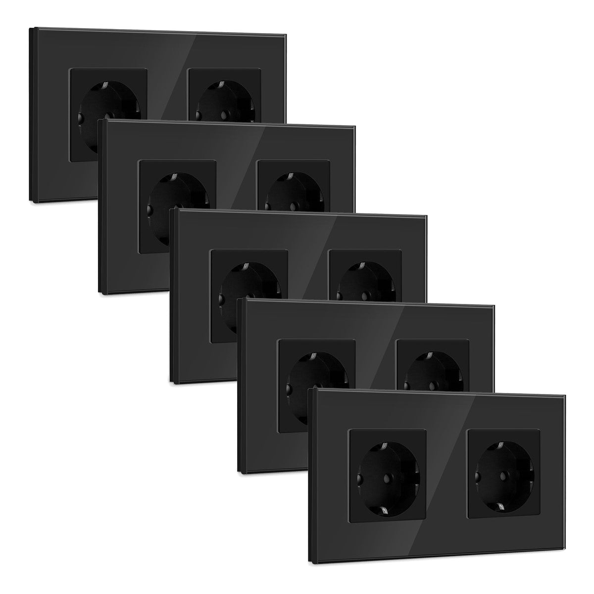 BSEED EU Wall Sockets Power Outlets Glass Panel 16A Multiple packaging Power Outlets & Sockets Bseedswitch