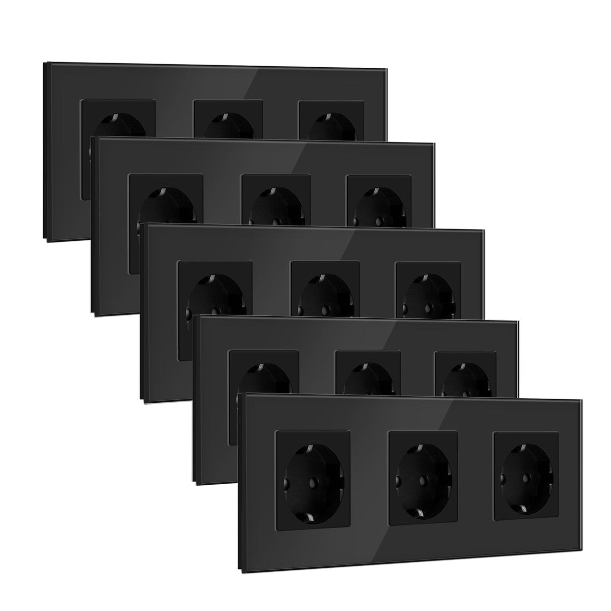 BSEED EU Wall Sockets Power Outlets Glass Panel 16A Multiple packaging Power Outlets & Sockets Bseedswitch