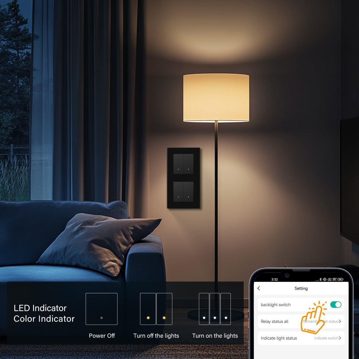 BSEED Double Smart Zigbee Light Switch (With Neutral) Hub required Switch work with tuya Alexa Light Switches Bseedswitch