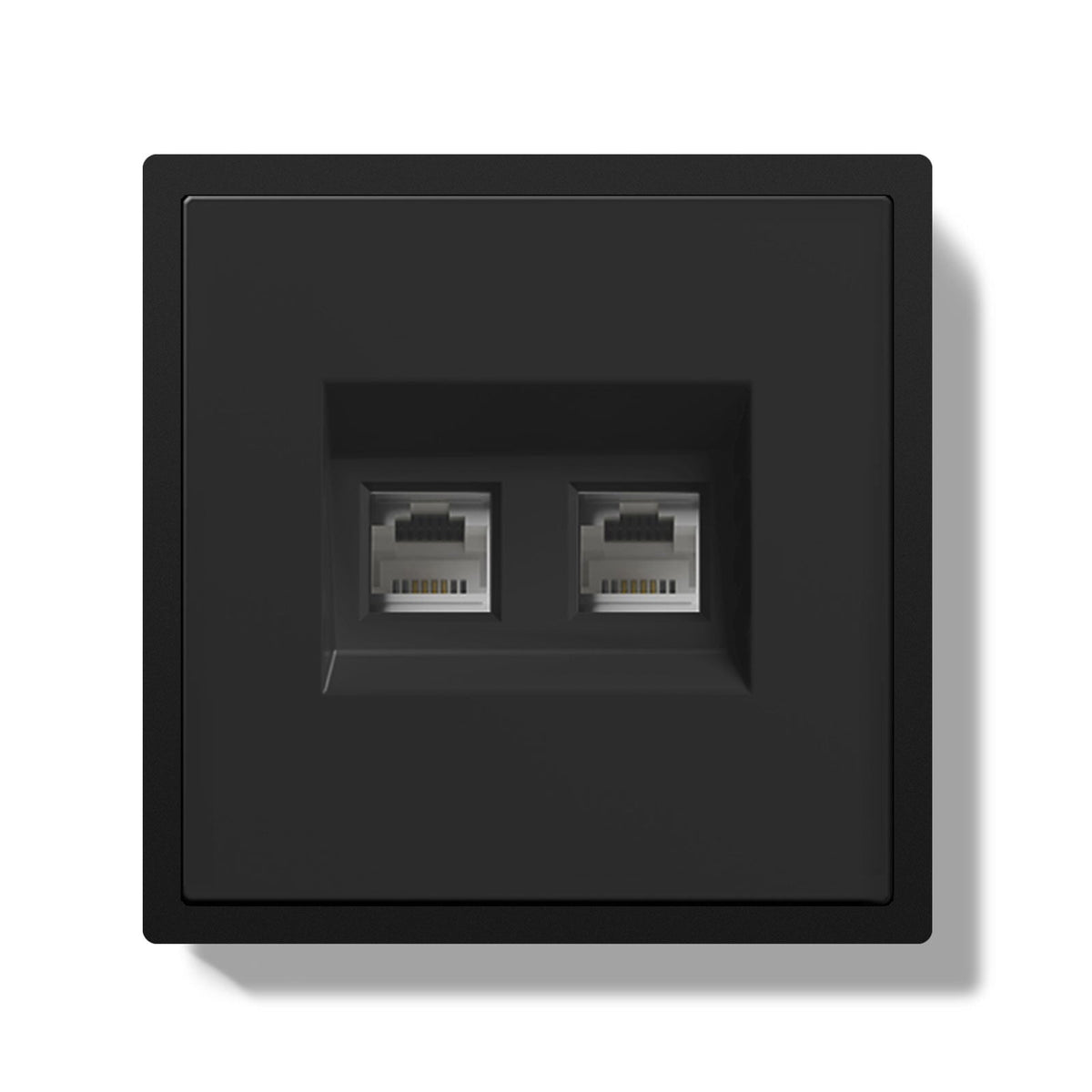 Audio& Viodeo socket With Clamping Technique Power Outlets & Sockets Bseedswitch Black Double Ethernet CAT6