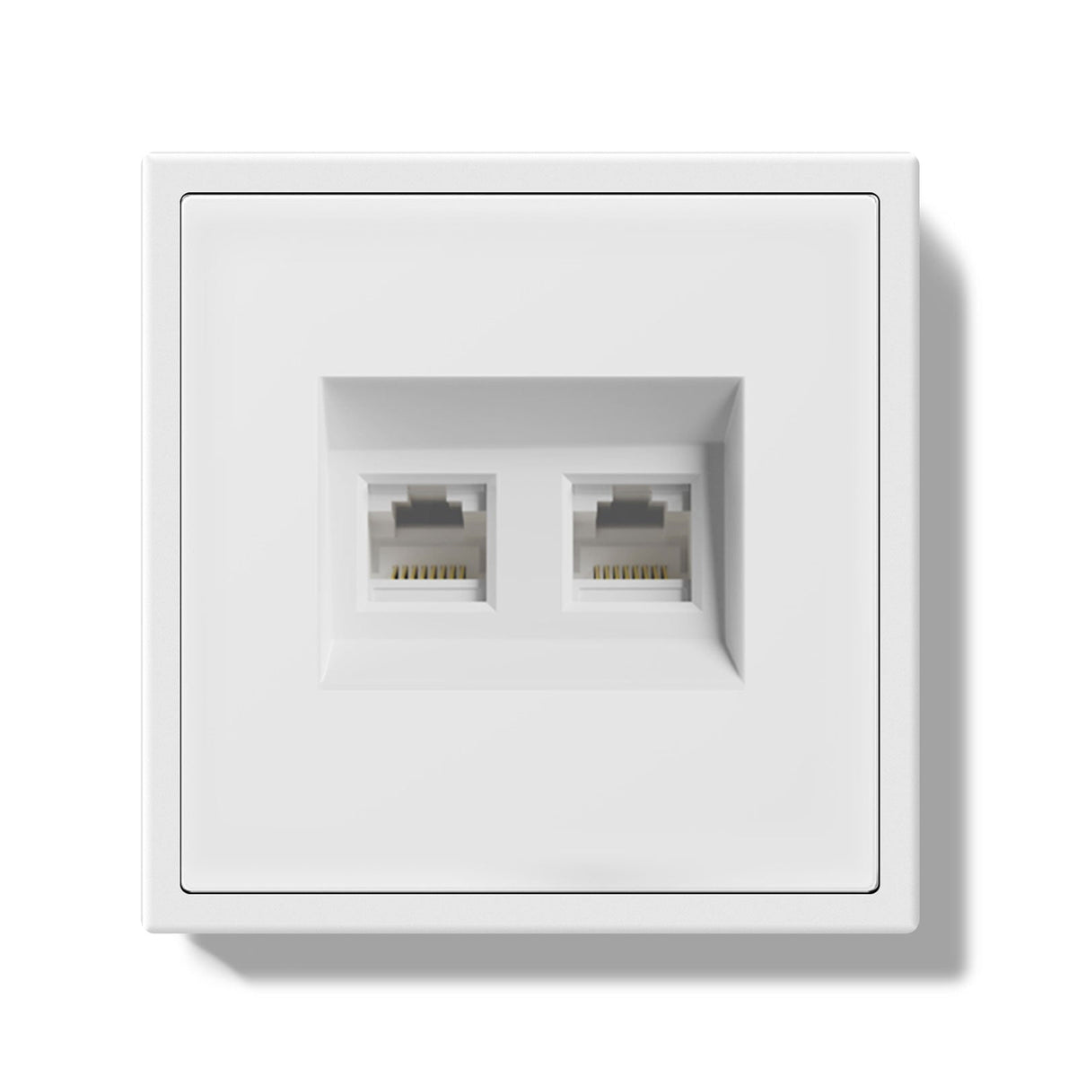 Audio& Viodeo socket With Clamping Technique Power Outlets & Sockets Bseedswitch White Double Telephone