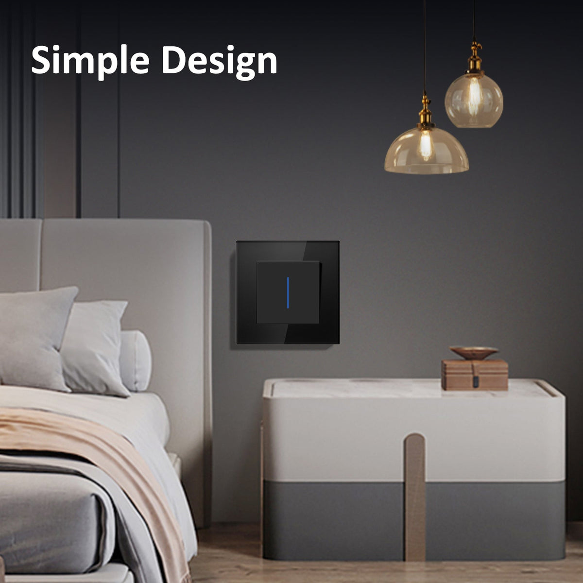 BSEED DIY Part Customized Free Combinations Mechanical Switch Socket Insert Black Color Crystal Glass Panel Light Switches Bseedswitch