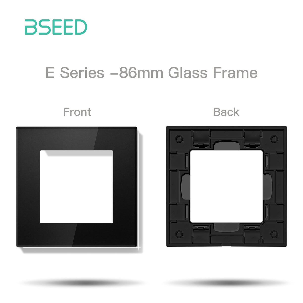 Click Series DIY Part Customized Free Combinations Smart Wifi Switch Socket Insert Black Color Crystal Glass Panel Light Switches Bseedswitch 1 Slot Panel