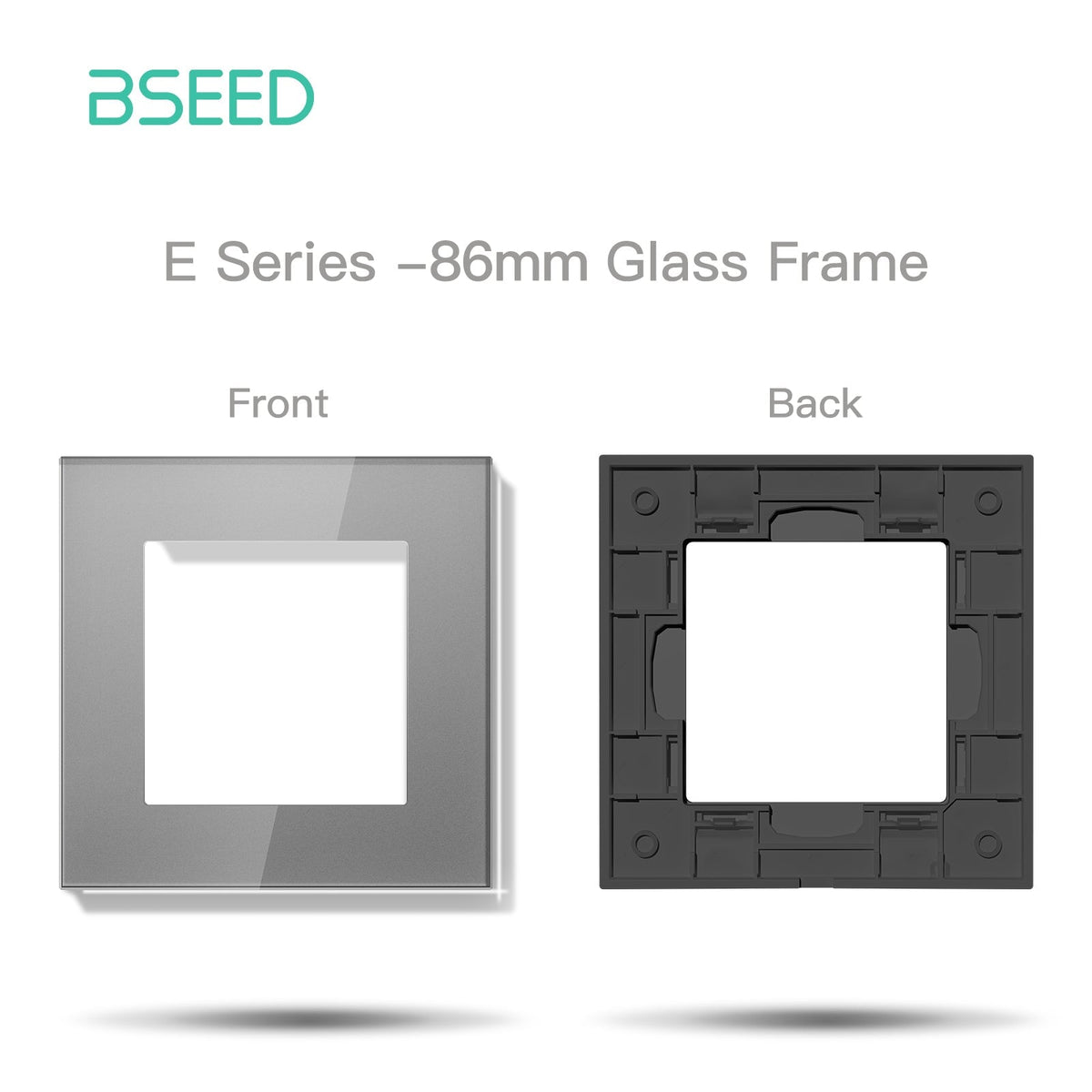 BSEED DIY Part Customized Free Combinations Mechanical Light Switch Wall Socket Insert Grey Color Crystal Glass Panel Light Switches Bseedswitch 1 Slot Panel
