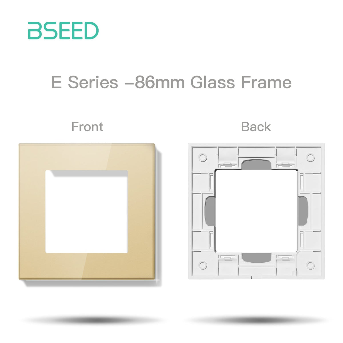 Click Series DIY Part Customized Free Combinations Smart Wifi Switch Socket Insert Gold Color Crystal Glass Panel Light Switches Bseedswitch 1 Slot Glass Panel