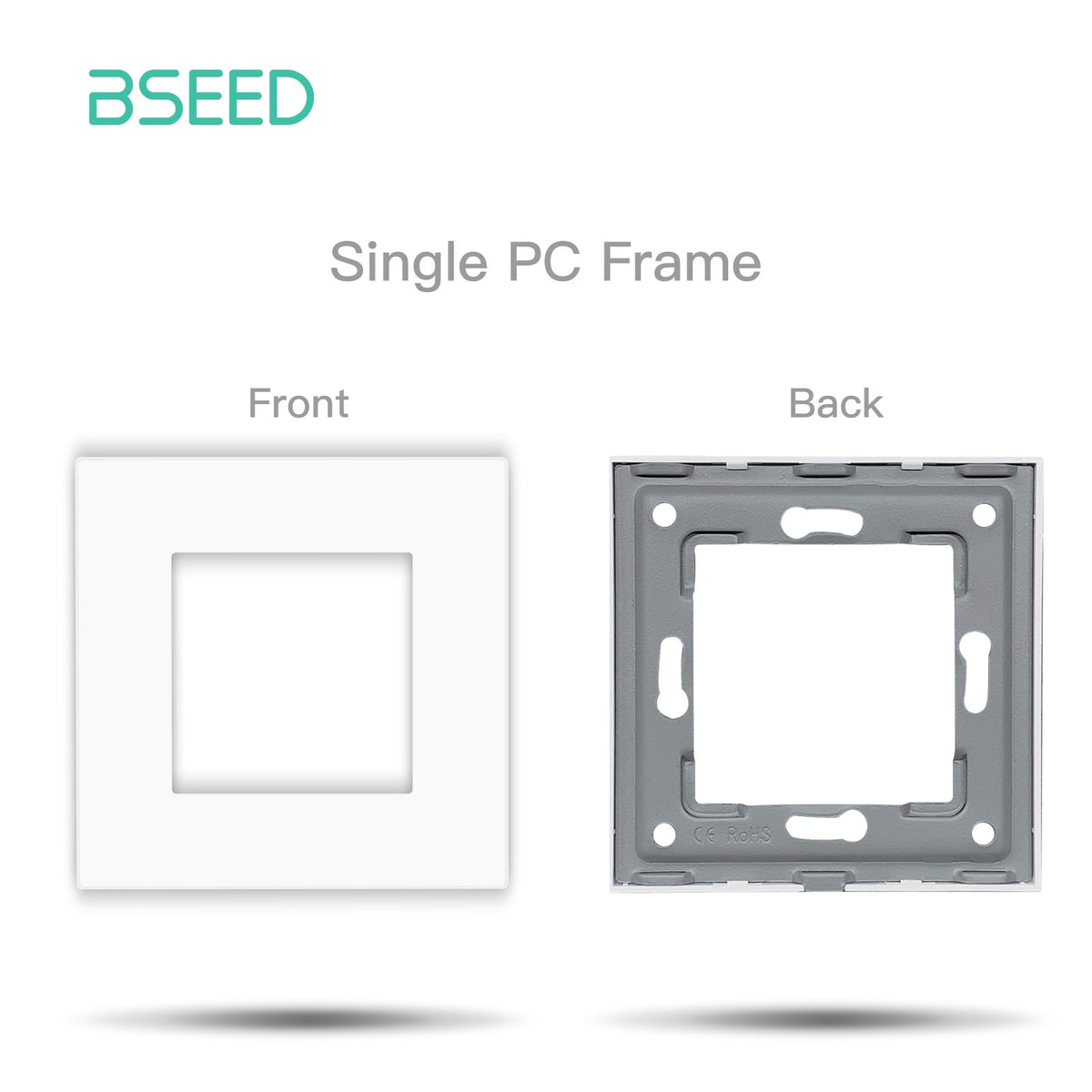 Bseed plastic frame socket 4 colors 1/2/3/4/5 slot DIY parts Wall Jacks & Braces Bseedswitch White Single