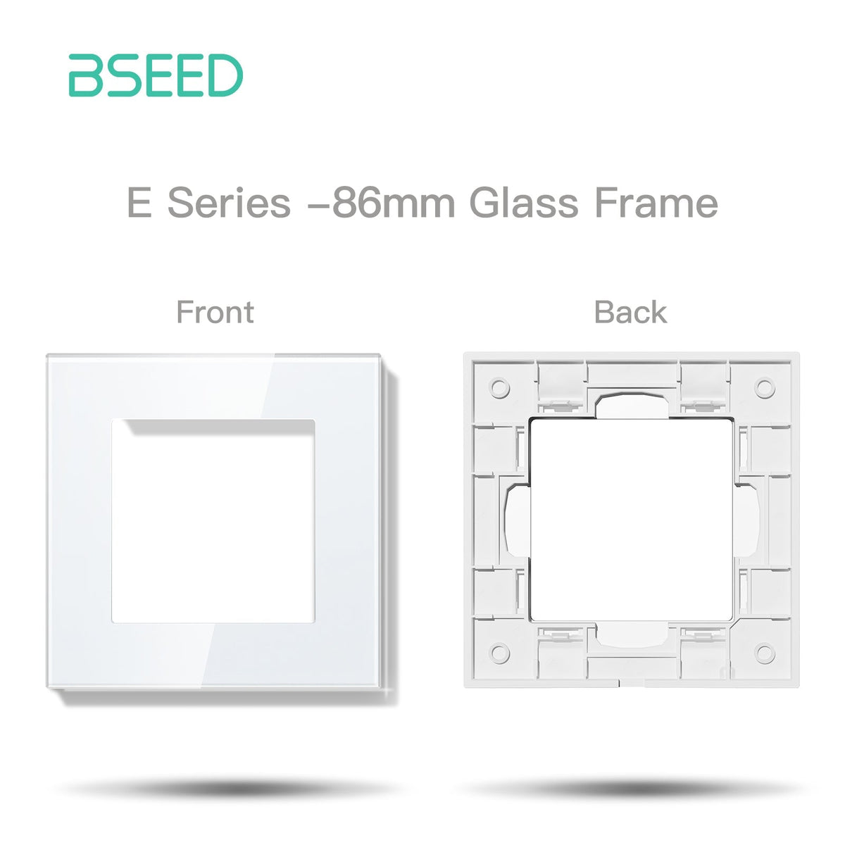 Click Series DIY Part Customized Free Combinations Smart Wifi Switch Socket Insert White Color Crystal Glass Panel Light Switches Bseedswitch 1 Slot Panel