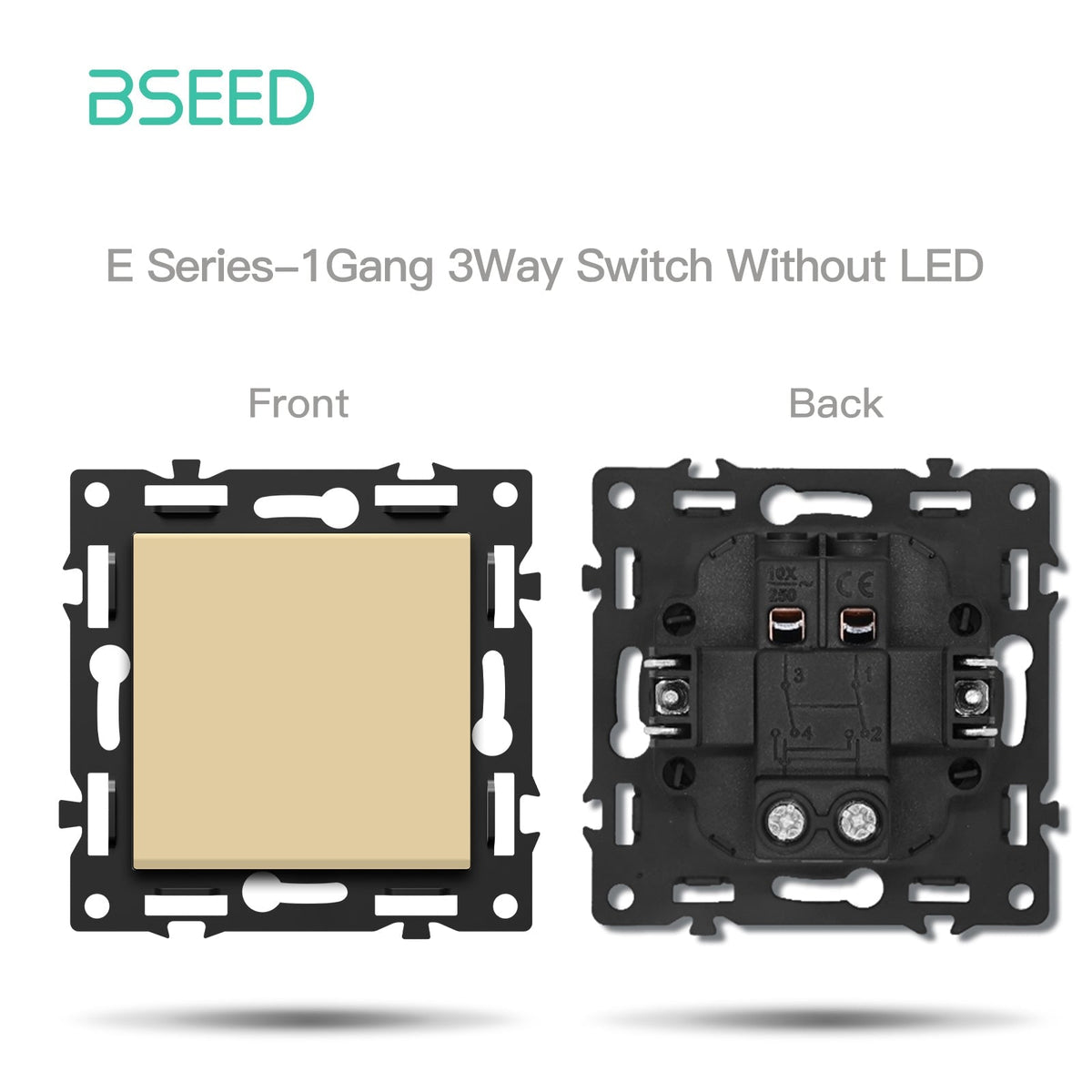 BSEED DIY Part Customized Free Combinations Mechanical Light Switch Wall Socket Insert Gold Color Crystal Glass Panel Light Switches Bseedswitch