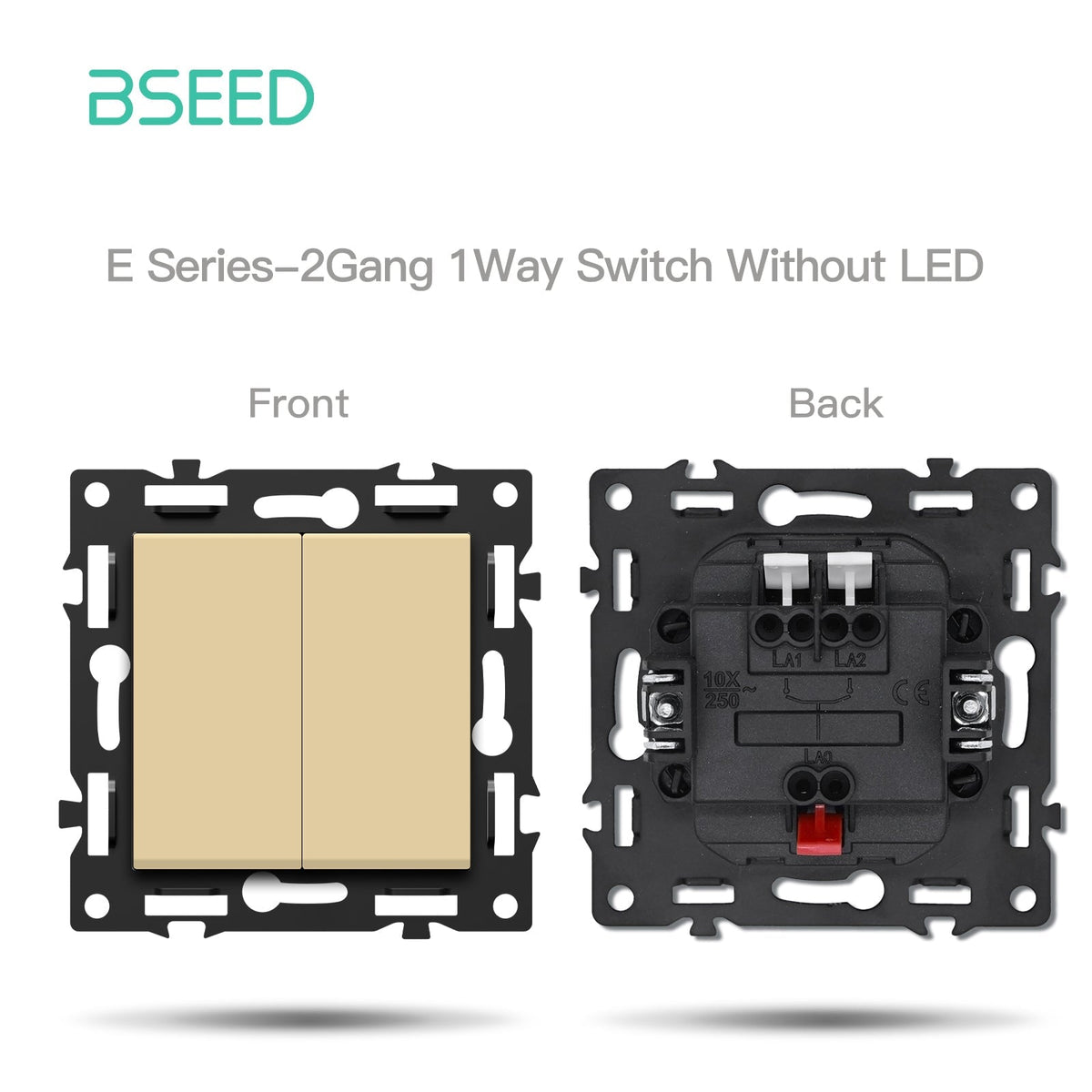 BSEED DIY Part Customized Free Combinations Mechanical Light Switch Wall Socket Insert Gold Color Crystal Glass Panel Light Switches Bseedswitch 2 Gang 1 Way Switch