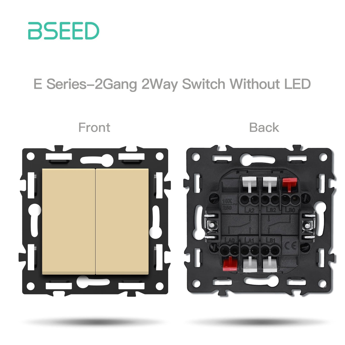 BSEED DIY Part Customized Free Combinations Mechanical Light Switch Wall Socket Insert Gold Color Crystal Glass Panel Light Switches Bseedswitch 2 Gang 2 Way Switch