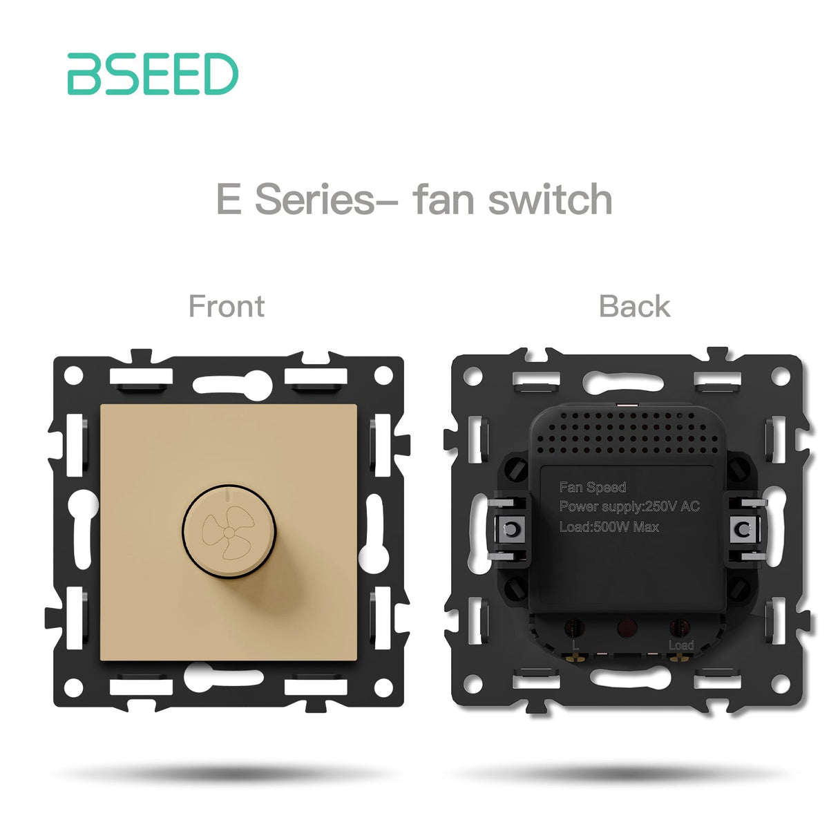 BSEED DIY Part Customized Free Combinations Mechanical Light Switch Wall Socket Insert Gold Color Crystal Glass Panel Light Switches Bseedswitch Speed Fan Switch