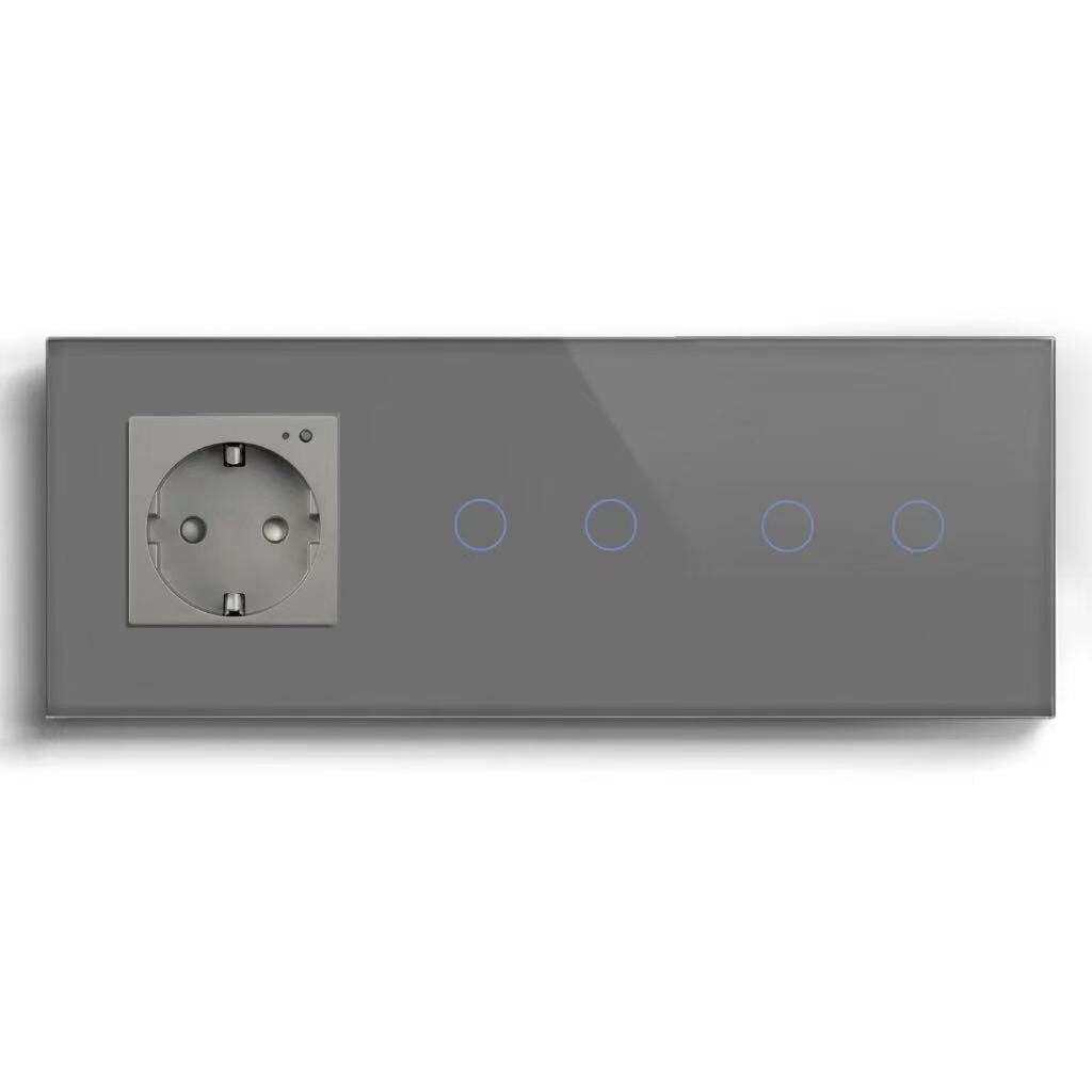 BSEED Product Customization Bseedswitch wifi eu socket with double wifi 2gang switch
