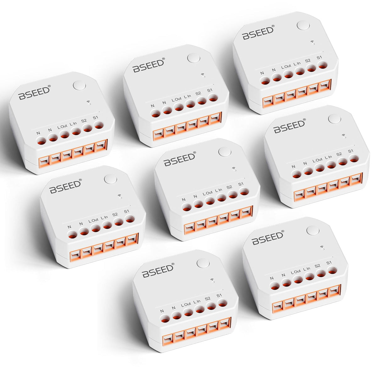 BSEED Smart WiFi Switch Module Work with Tuya Light Switches Bseedswitch 8 PCS/Pack