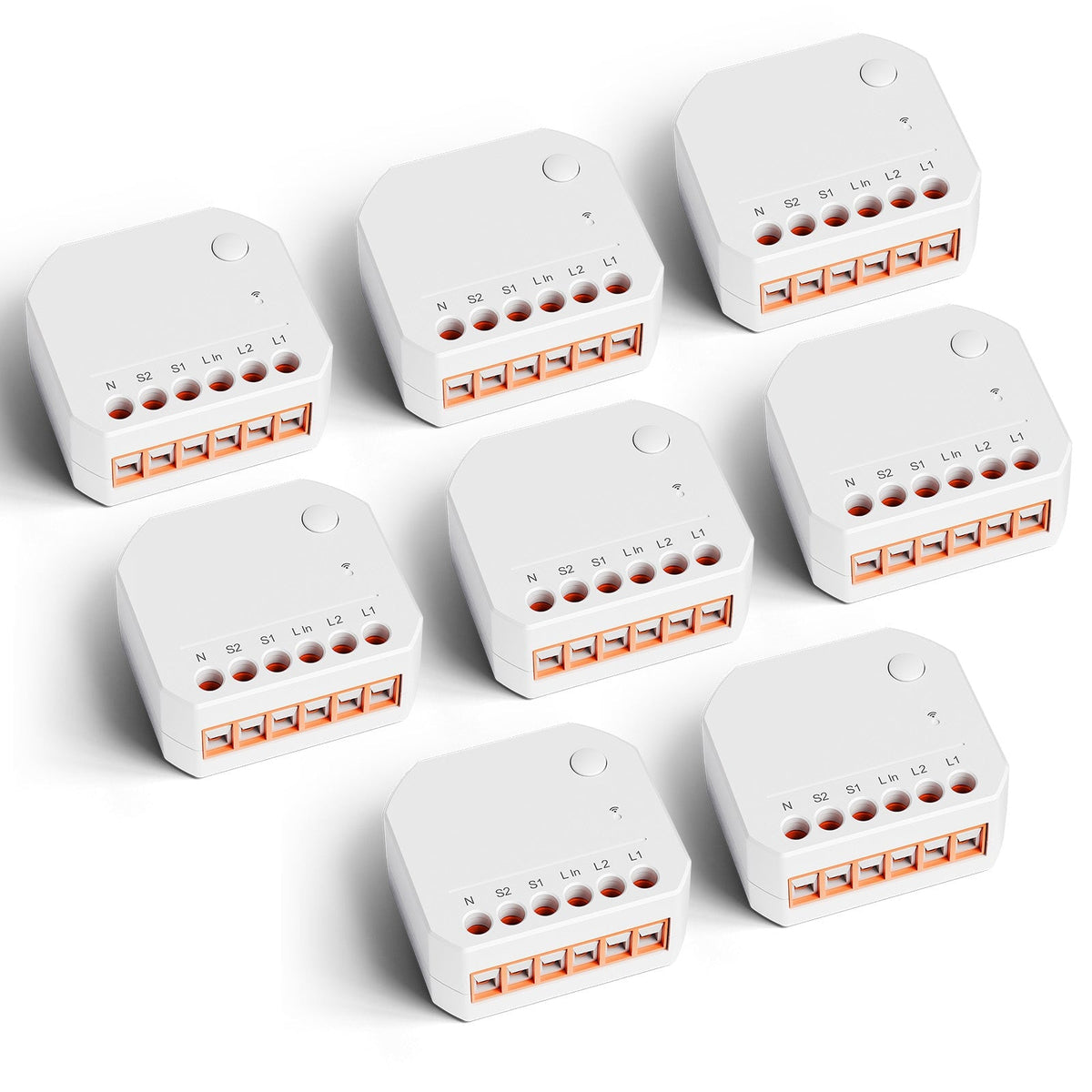 BSEED Smart WiFi Switch Module Work with Tuya Light Switches Bseedswitch 2 Gang 1 Way 8 PCS/Pack