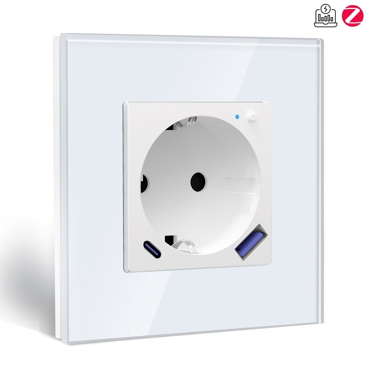 BSEED ZigBee EU Wall Sockets Type-C With USB With Energy Monitoring socket Bseedswitch