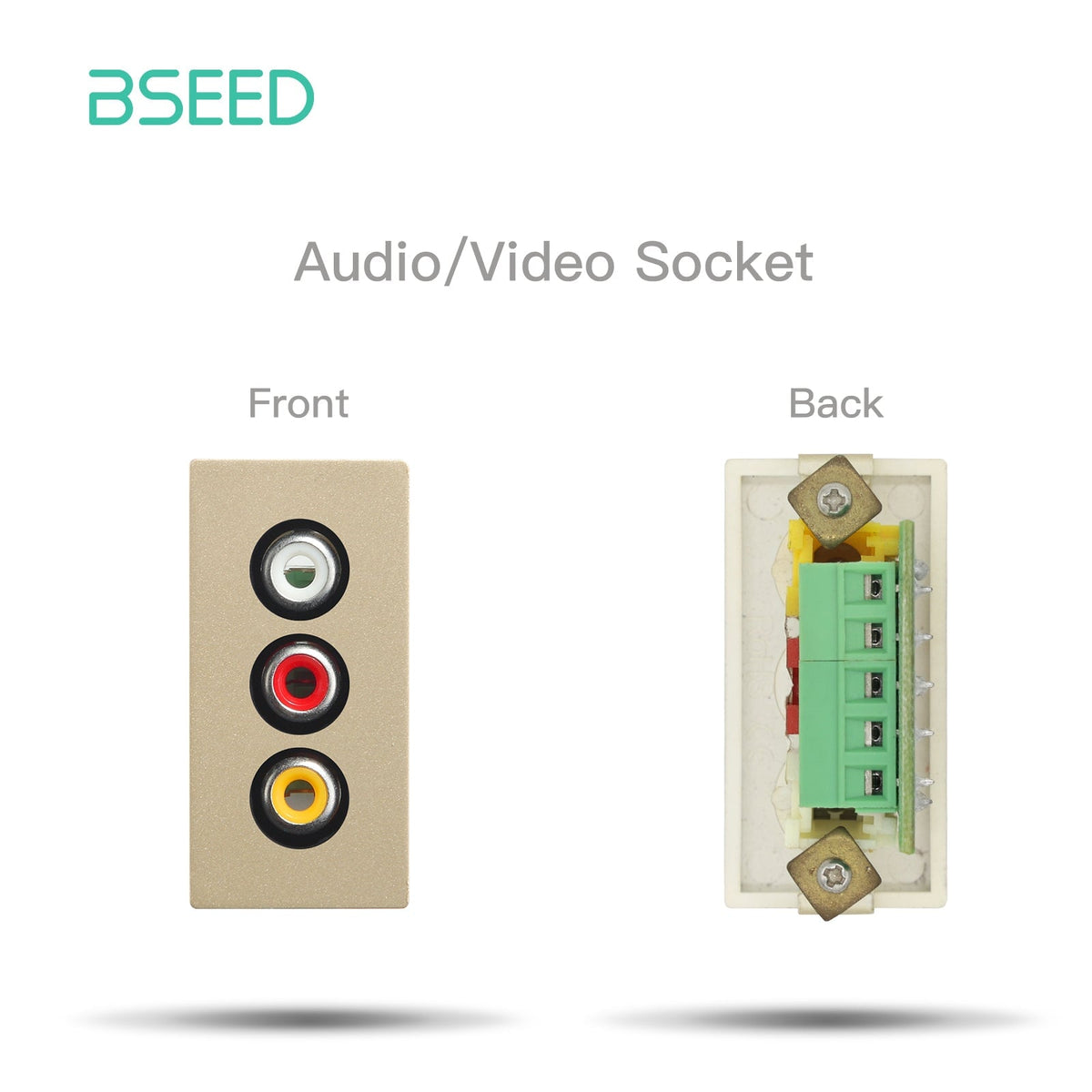 USB Wall Plug Socket Outlets Socket Frame DIY Parts Free Combination Bseedswitch Gold AV