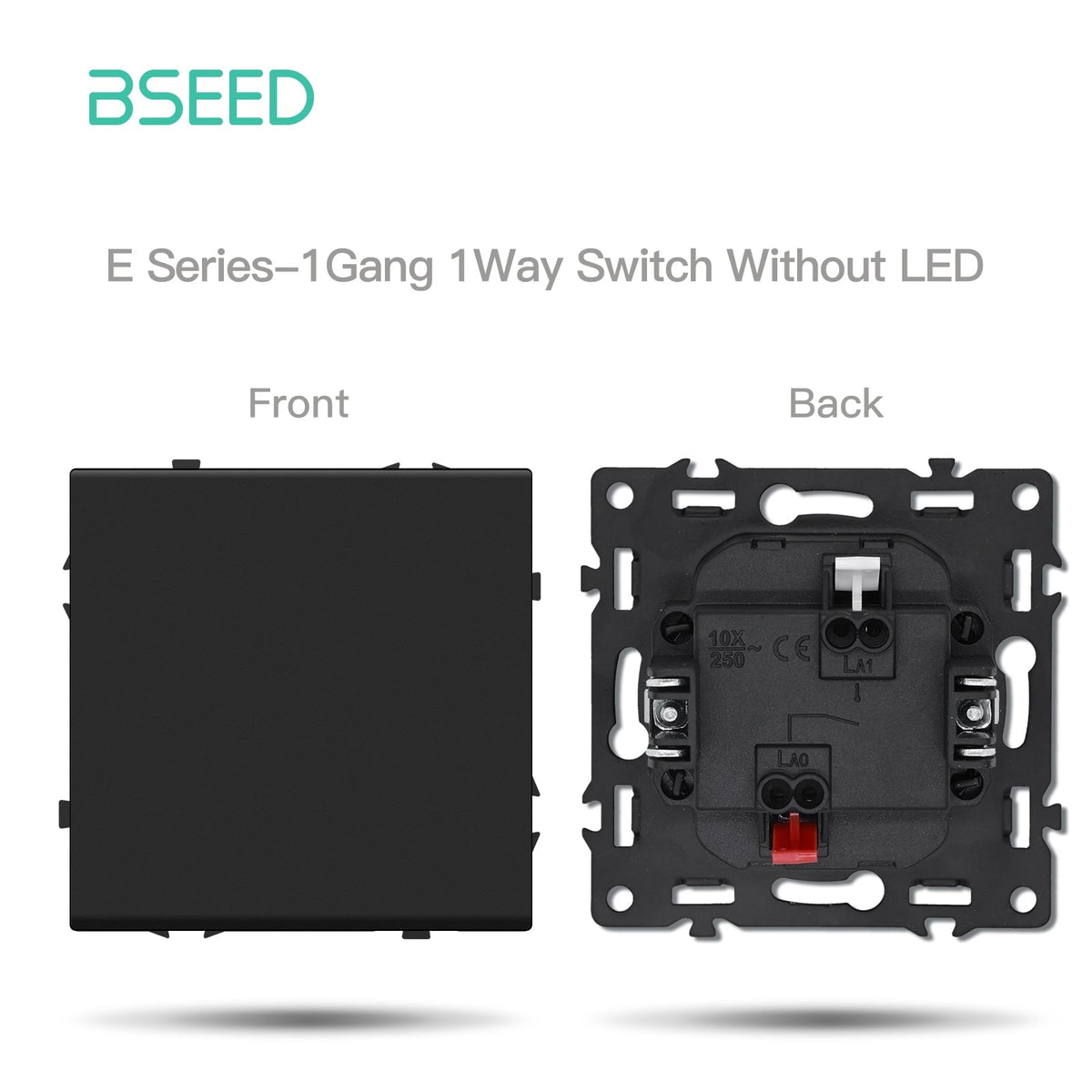 Grand Series DIY Part Customized free combinations Plastic Panels Black Color Power Outlets & Sockets Bseedswitch 1 Gang 1Way Switch