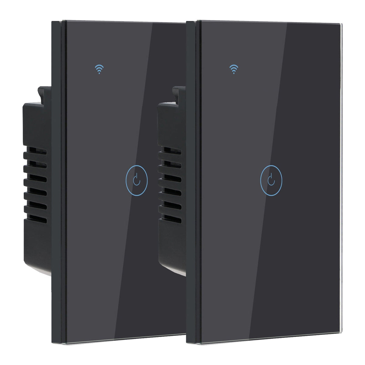 Bseed Matter 118 Type Wall Switch Wifi Touch Light Switch 1/2/3 Gang Light Switches Bseedswitch Black 1Gang 2 PCS /Pack