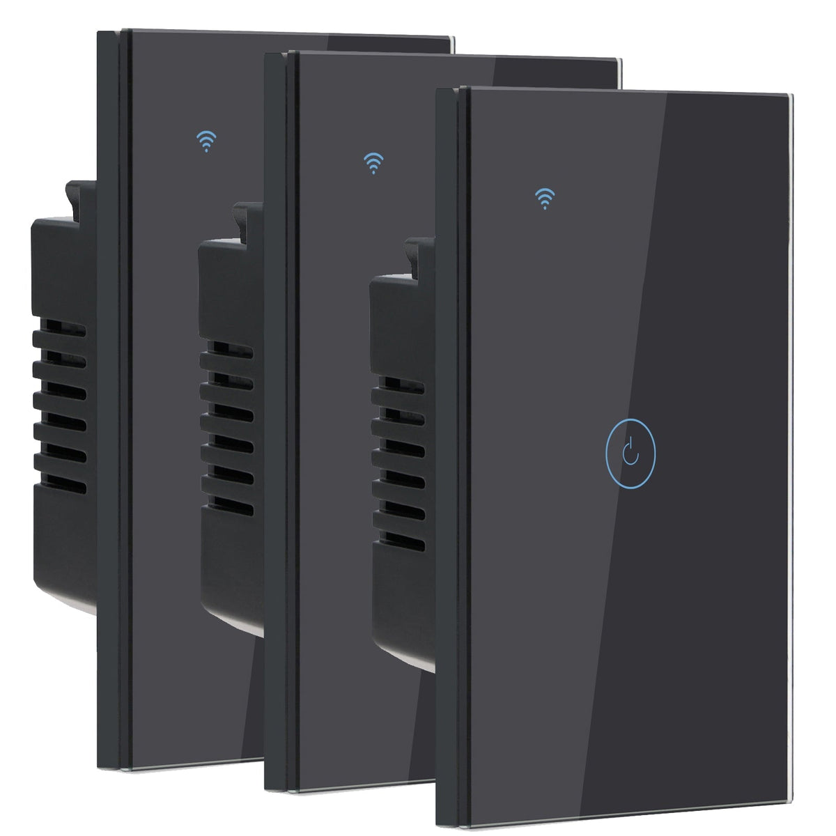 Bseed Matter 118 Type Wall Switch Wifi Touch Light Switch 1/2/3 Gang Light Switches Bseedswitch Black 1Gang 3 PCS /Pack