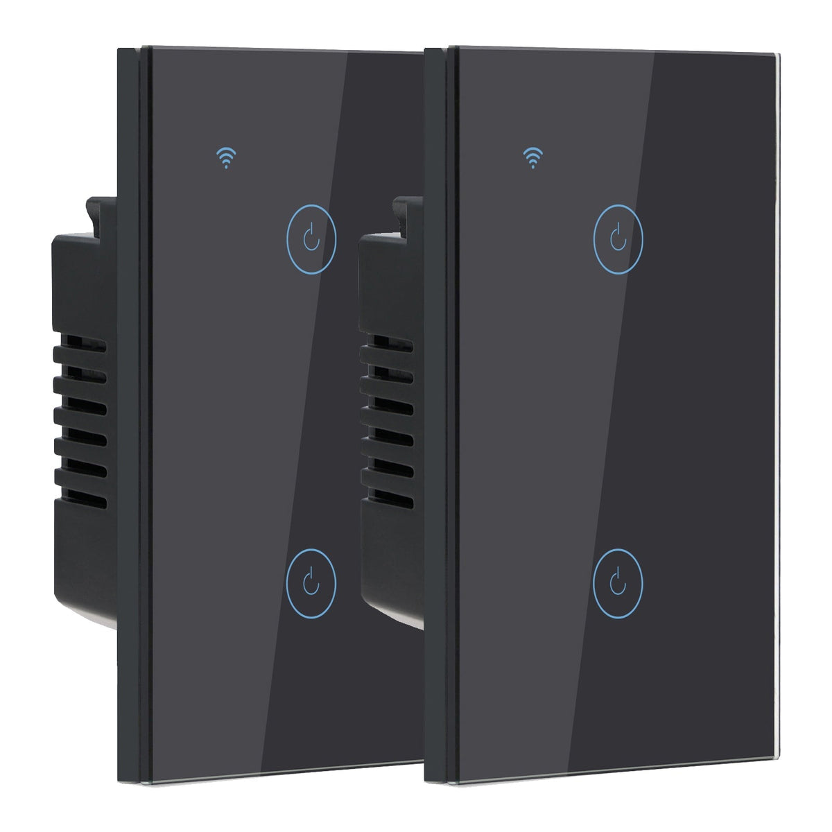 Bseed Matter 118 Type Wall Switch Wifi Touch Light Switch 1/2/3 Gang Light Switches Bseedswitch Black 2Gang 2 PCS /Pack