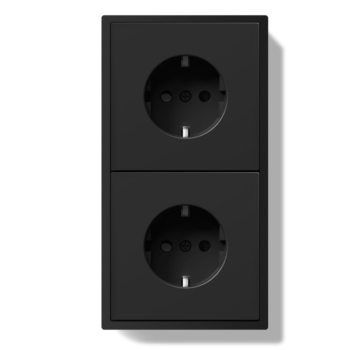 EG Easy Install EU Wall Sockets with clamping technology Power Outlets & Sockets Bseedswitch Black Double