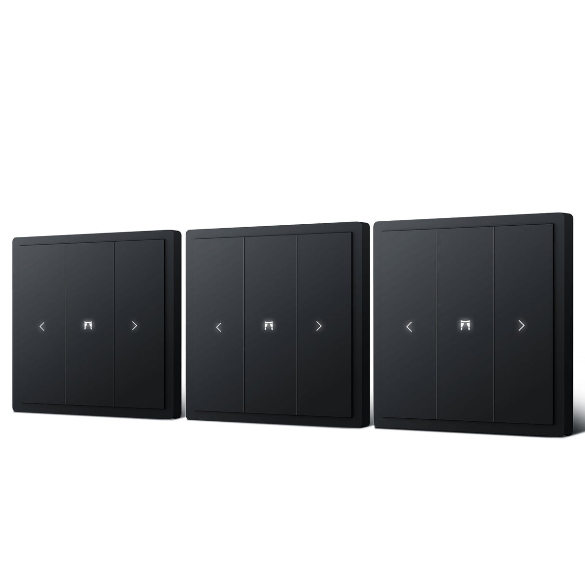 BSEED Scale Series Smart Wifi Curtain Switch Work With Alex Google Assistant Light Switches Bseedswitch Black 3 PCS/Pack