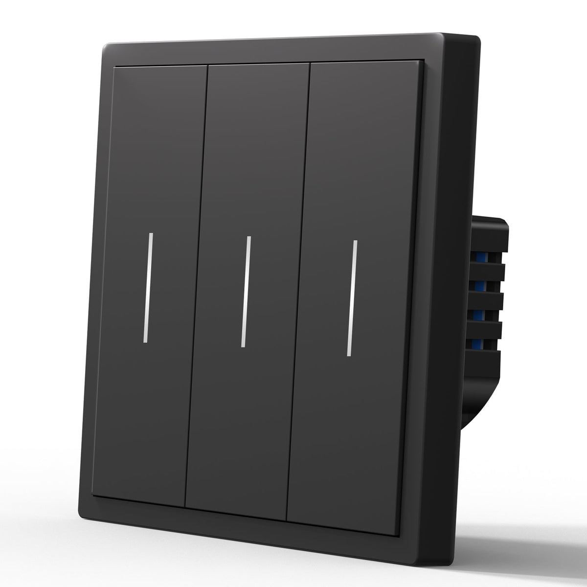 Interruptor Inteligente BSEED Serie Scale Zigbee (Con Neutro) Interruptores BSEEDswitch Negro 1 Unidad/Paquete 3 Gang