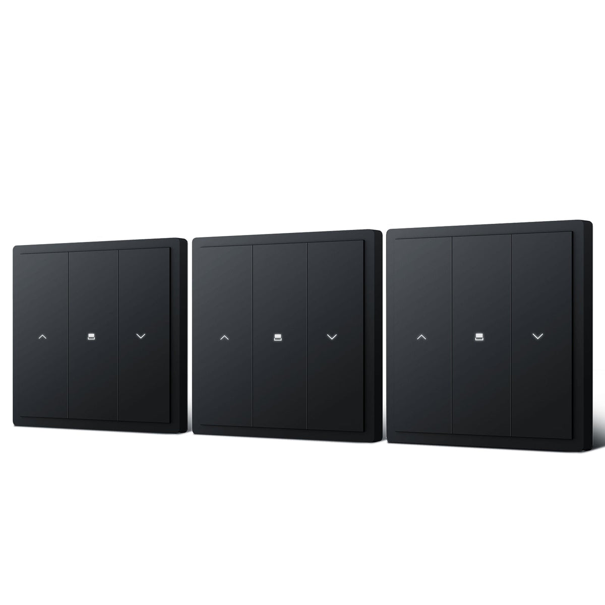 BSEED Scale Series Smart Wifi Roller Shutter Blind Switch Light Switches Bseedswitch Black 3 PCS/Pack