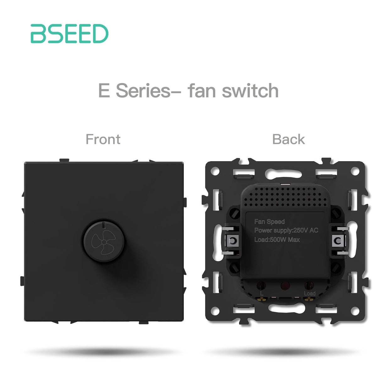 Grand Series DIY Part Customized free combinations Plastic Panels Black Color Power Outlets & Sockets Bseedswitch Speed control fan switch