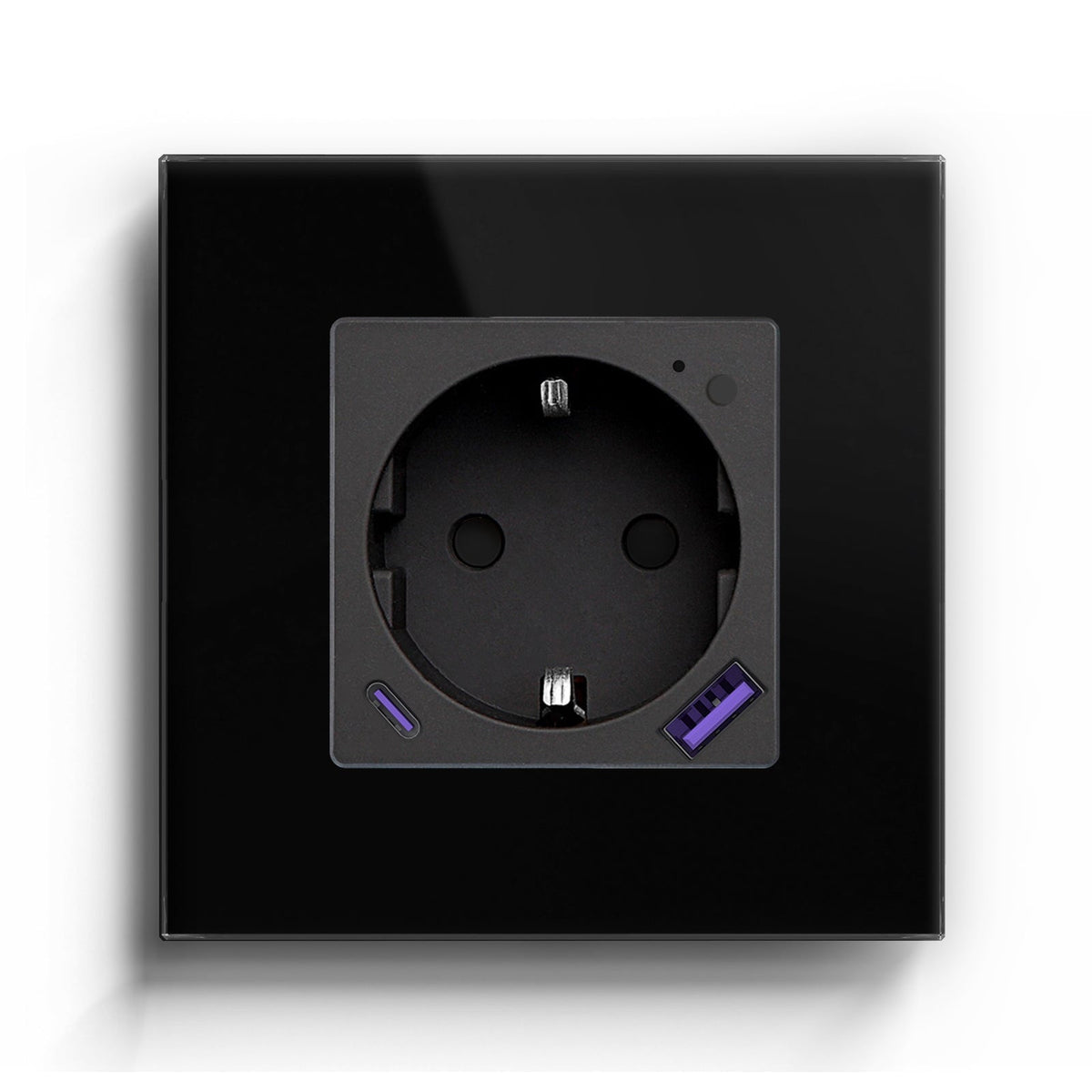 BSEED EU Wifi sockets Type-C With USB With Energy Monitoring socket Bseedswitch Black Single