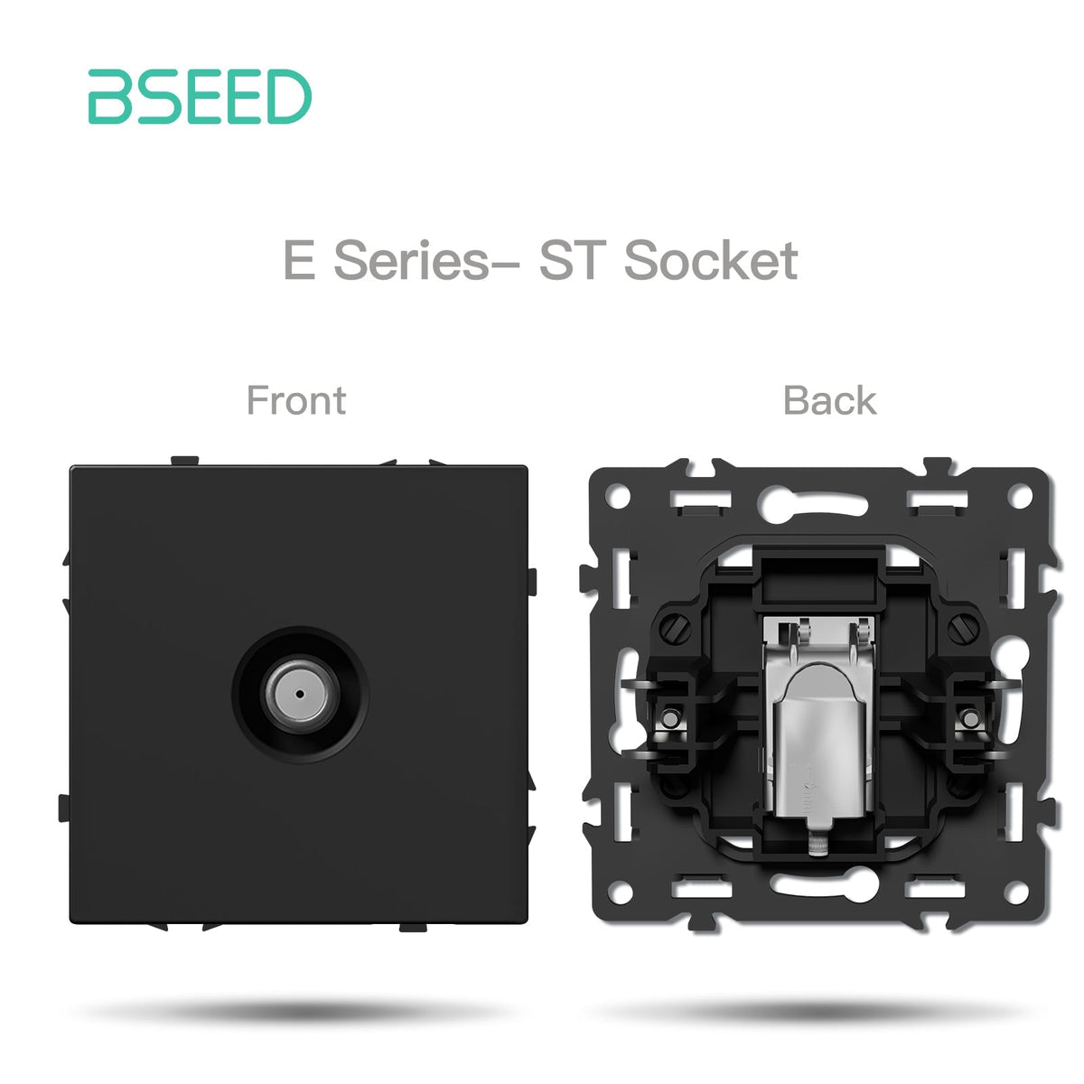 Grand Series DIY Part Customized free combinations Plastic Panels Black Color Power Outlets & Sockets Bseedswitch Satellite Socket