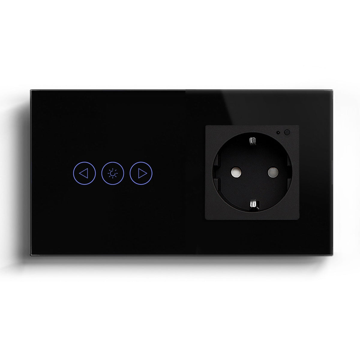 BSEED Zigbee Dimmer Switch With Zigbee Socket Glass Panel Light Switches Bseedswitch Black