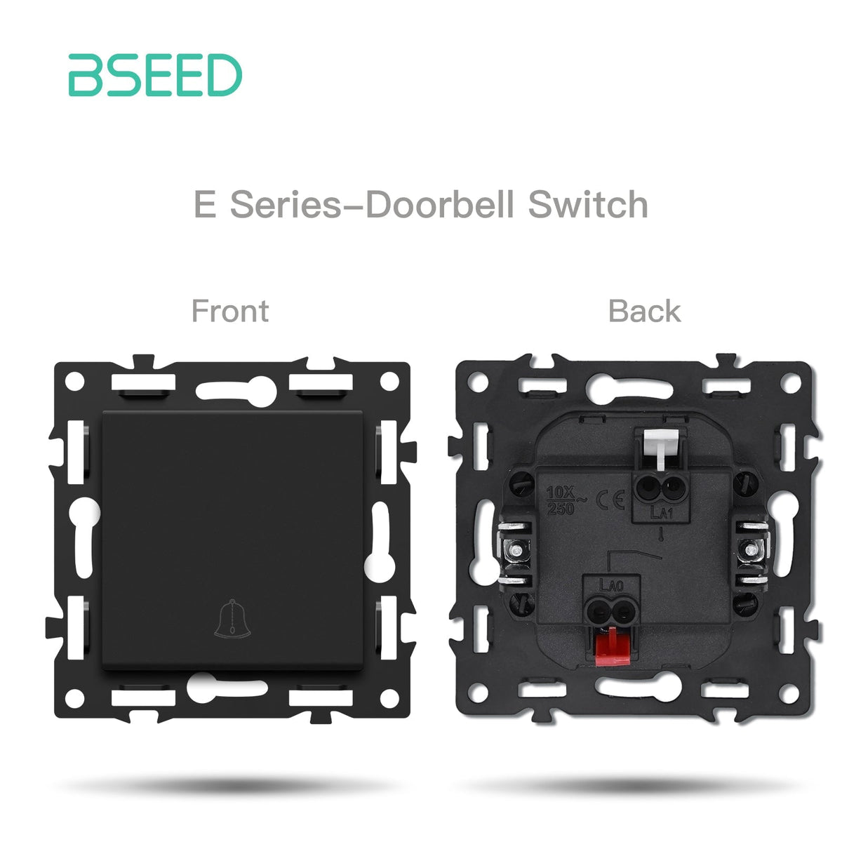 BSEED DIY Part Customized Free Combinations Mechanical Switch Socket Insert Black Color Crystal Glass Panel Light Switches Bseedswitch Doorbell Switch