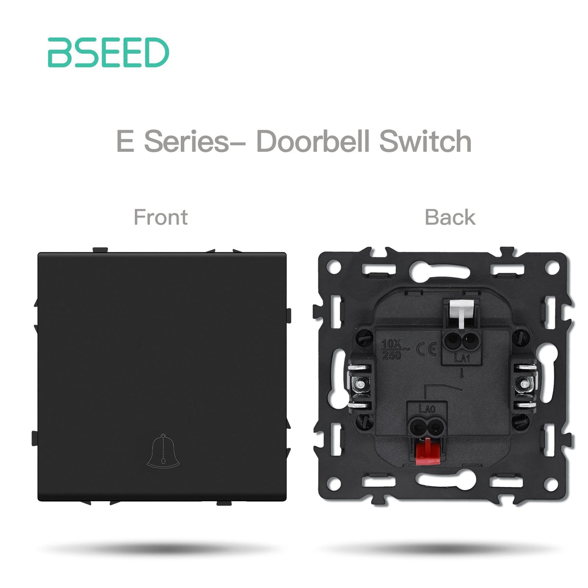Grand Series DIY Part Customized free combinations Plastic Panels Black Color Power Outlets & Sockets Bseedswitch Doorbell Switch