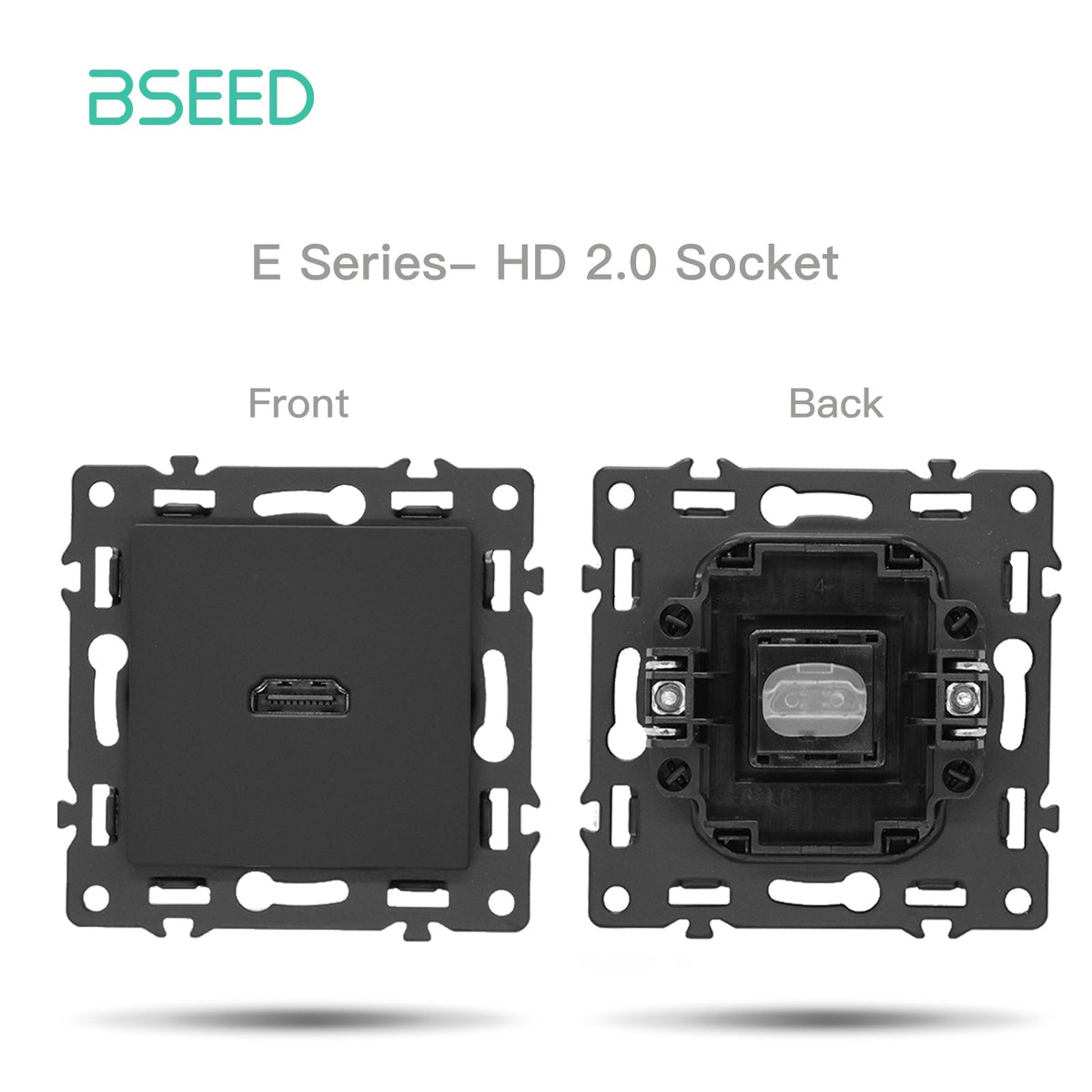 BSEED DIY Part Customized Free Combinations Mechanical Switch Socket Insert Black Color Crystal Glass Panel Light Switches Bseedswitch HD 2.0 (High Definition)